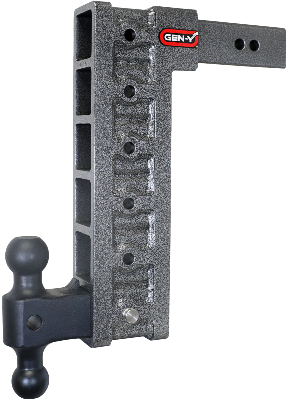 GEN-Y Hitch Gen-Y Mega Duty 2.5in Shank 15in Drop 3K TW 21K Hitch w/GH-061 Dual-Ball/GH-0101 Stabilizer Kit