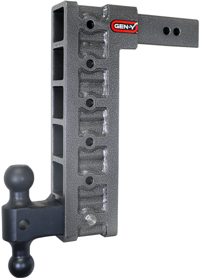GEN-Y Hitch Gen-Y Mega Duty 2.5in Shank 15in Drop 3K TW 21K Hitch w/GH-061 Dual-Ball/GH-0101 Stabilizer Kit
