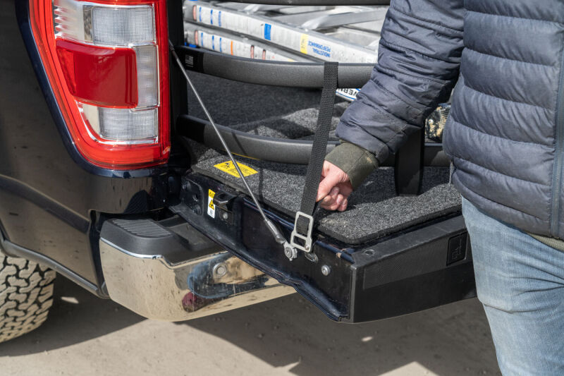 AMP Research 04-22 Ford F-150 BedXtender HD Sport - Black (Optional No-Drill Brkt 74602-01A)