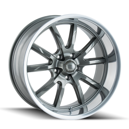 Ridler Wheels Ridler 650 17x7 / 5x114.3 BP / 0mm Offset / 83.82mm Hub Gloss Grey Polished Wheel