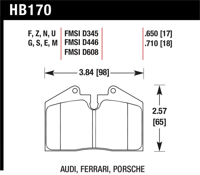 Hawk Performance Hawk 89-95 Ferrari 348 GTB/GTS Front/Rear / 89-94 Porsche 911 3.6L Front / 87-89 Porsche 911 3.3L Fr