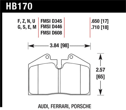 Hawk Performance Hawk 89-95 Ferrari 348 GTB/GTS Front/Rear / 89-94 Porsche 911 3.6L Front / 87-89 Porsche 911 3.3L Fr