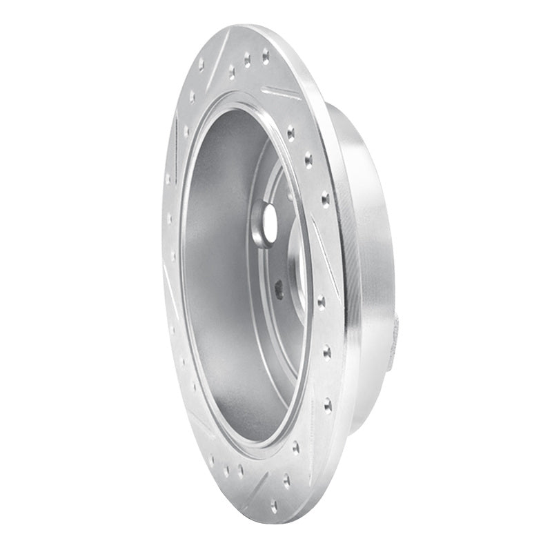 R1 Concepts R1 95-02 Mazda Millenia Rear Right Drilled & Slotted Silver Brake Rotor