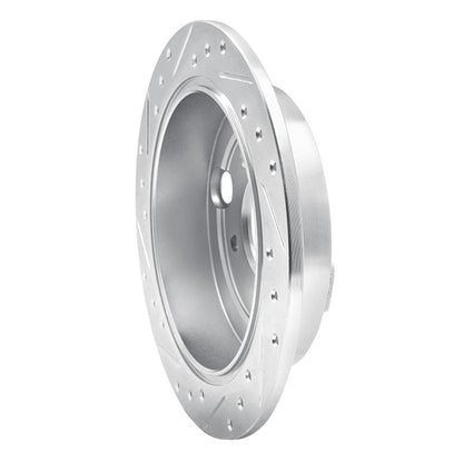 R1 Concepts R1 95-02 Mazda Millenia Rear Right Drilled & Slotted Silver Brake Rotor