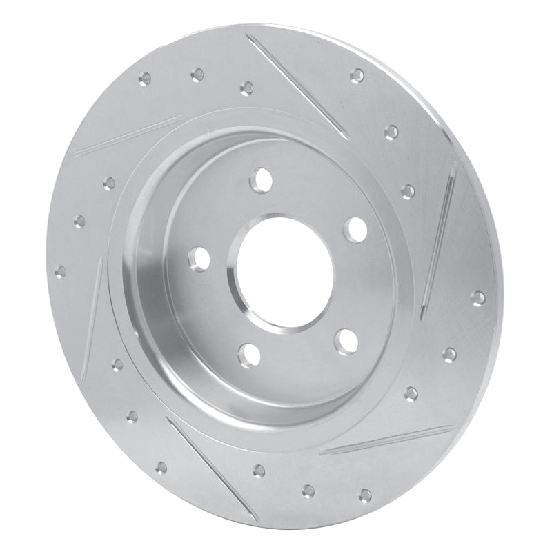 R1 Concepts R1 04-13 Volvo C70 Rear Left Drilled & Slotted Silver Brake Rotor