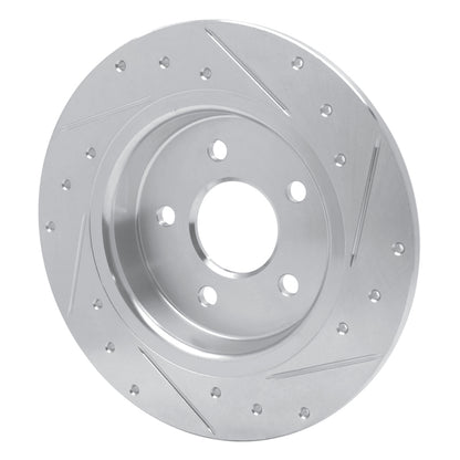 R1 Concepts R1 04-13 Volvo C70 Rear Left Drilled & Slotted Silver Brake Rotor