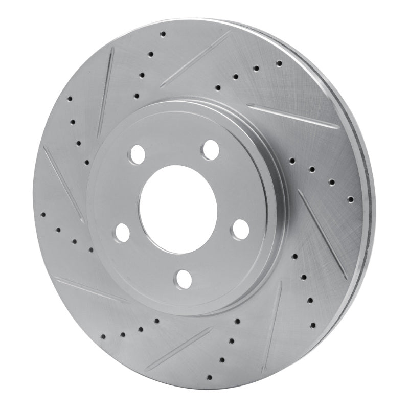 R1 Concepts R1 03-11 Ford Crown Victoria Front Left Drilled & Slotted Silver Brake Rotor