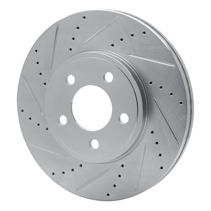 R1 Concepts R1 03-11 Ford Crown Victoria Front Left Drilled & Slotted Silver Brake Rotor