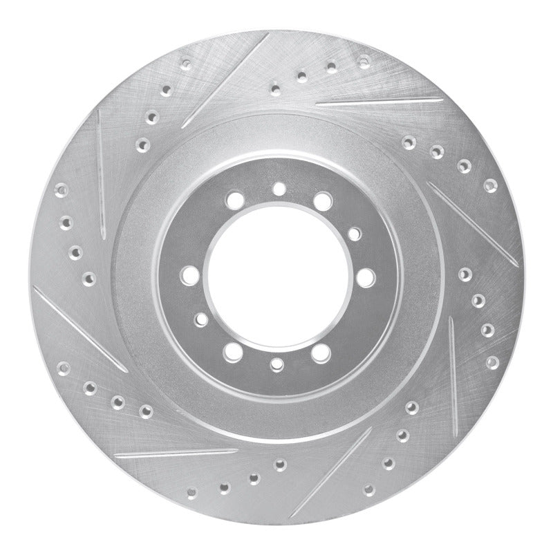 R1 Concepts R1 98-04 Mitsubishi Montero Front Left Drilled & Slotted Silver Brake Rotor