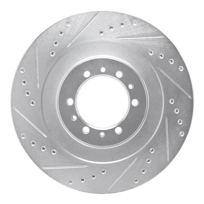 R1 Concepts R1 98-04 Mitsubishi Montero Front Left Drilled & Slotted Silver Brake Rotor
