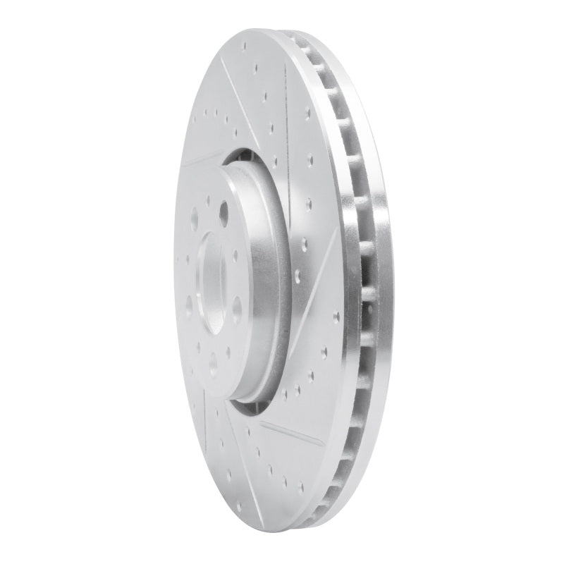 R1 Concepts R1 03-14 Volvo XC90 Front Right Drilled & Slotted Silver Brake Rotor