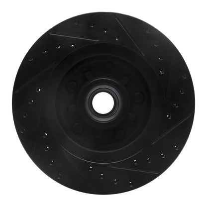R1 Concepts R1 69-96 Buick Riviera Front Left Drilled & Slotted Black Brake Rotor
