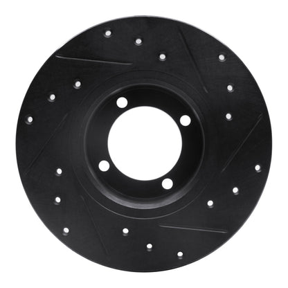 R1 Concepts R1 67-74 Opel Manta Front Left Drilled & Slotted Black Brake Rotor