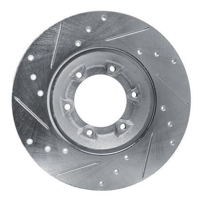 R1 Concepts R1 78-83 Chevrolet Luv Front Right Drilled & Slotted Silver Brake Rotor