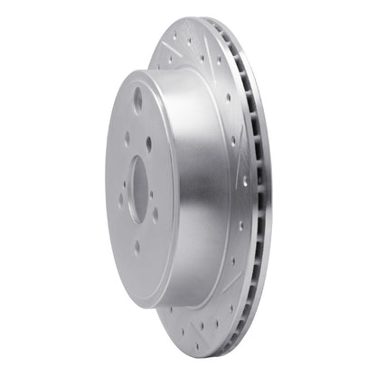 R1 Concepts R1 10-25 Scion FR-S Rear Right Drilled & Slotted Silver Brake Rotor