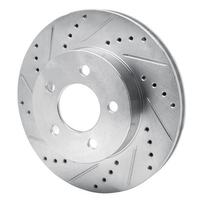 R1 Concepts R1 02-07 Jeep Liberty Front Left Drilled & Slotted Silver Brake Rotor