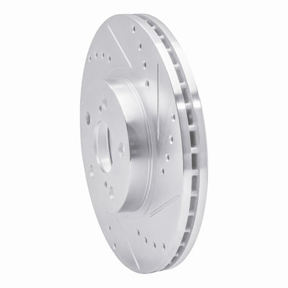 R1 Concepts R1 09-15 Toyota Corolla (Mexico) Front Right Drilled & Slotted Silver Brake Rotor