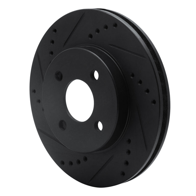 R1 Concepts R1 03-10 Chevrolet Cobalt Front Left Drilled & Slotted Black Brake Rotor