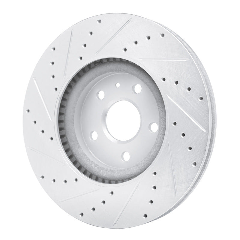 R1 Concepts R1 13-19 Buick Regal Front Right Drilled & Slotted Silver Brake Rotor