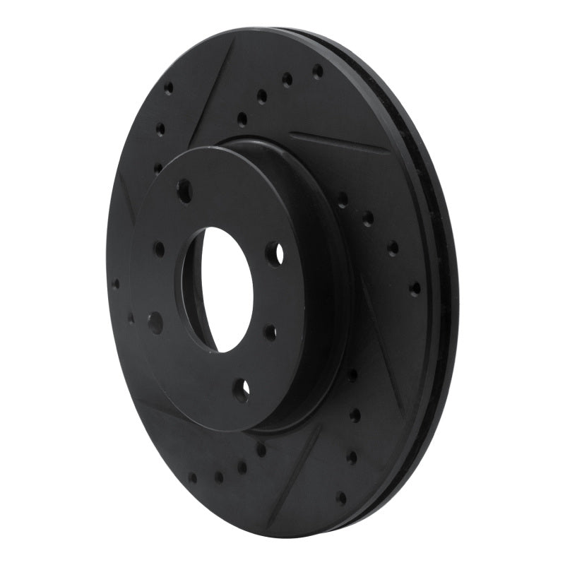 R1 Concepts R1 93-06 Infiniti G20 Front Left Drilled & Slotted Black Brake Rotor