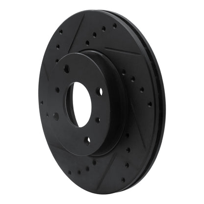 R1 Concepts R1 93-06 Infiniti G20 Front Left Drilled & Slotted Black Brake Rotor