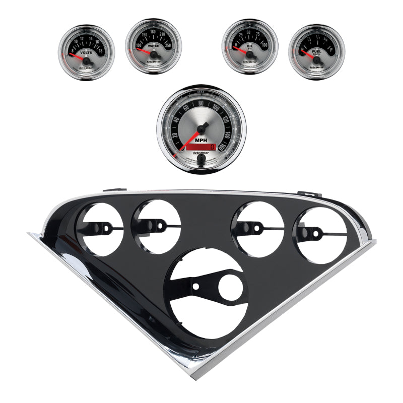 Autometer American Muscle Direct Fit Dash Kit 55-56 Chevrolet (1 x 3-3/8in. / 4 x 2-1/16in.)