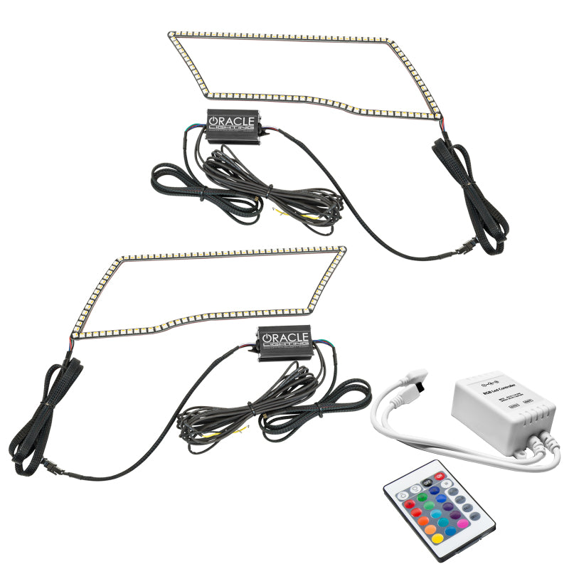 ORACLE Lighting Oracle 09-18 Dodge Ram RGB+A + Switchback Quad Headlight Halo Kit w/ Simple Controller
