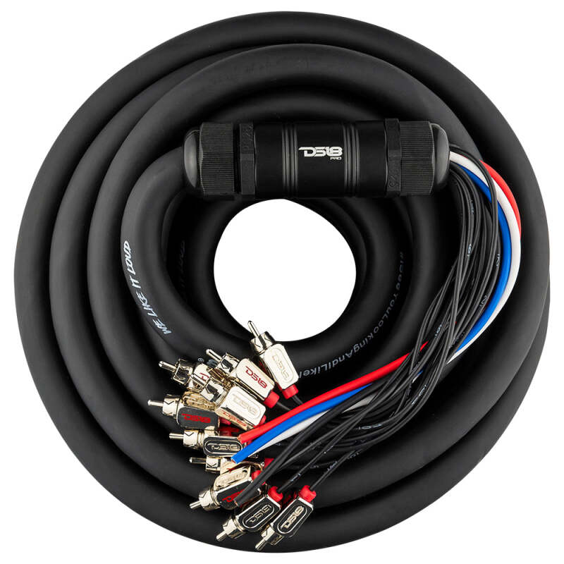 DS18 Medusa Wire Pack 10 Channel RCA 4 x 12GA OFC Power Wire 50-Feet