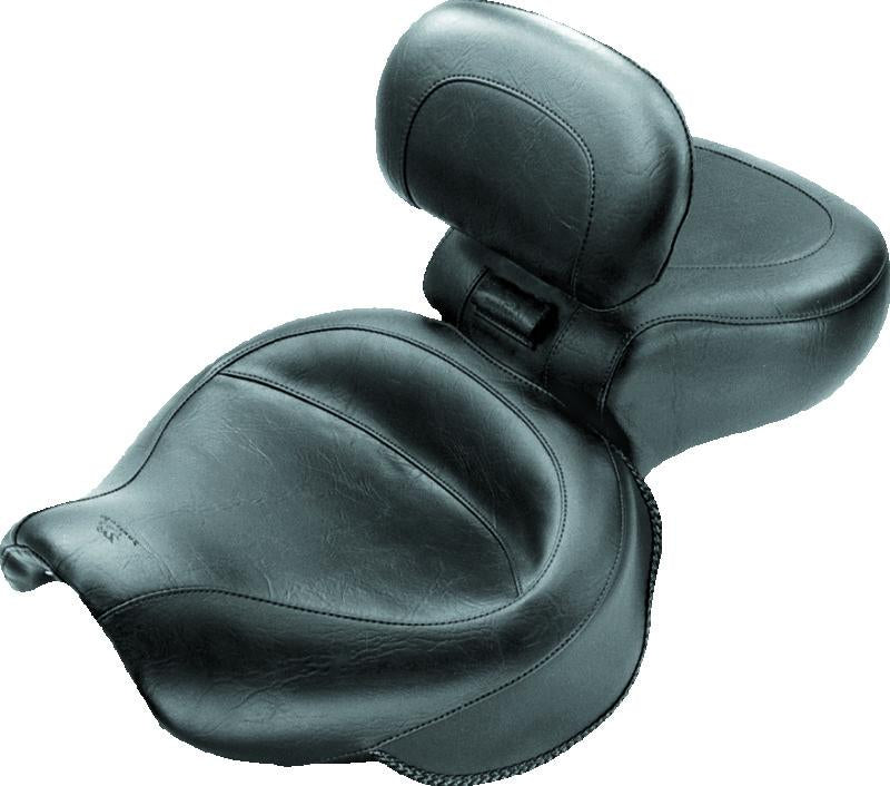 Mustang Motorcycle Mustang 00-08 Honda VT1100 Sabre,97-08 Spirit,87-97 Shadow Wide Touring 1PC Seat - Black