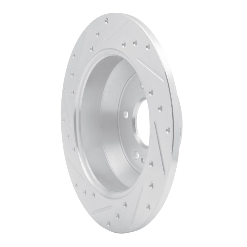 R1 Concepts R1 15-20 Kia SORENTO Rear Right Drilled & Slotted Silver Brake Rotor