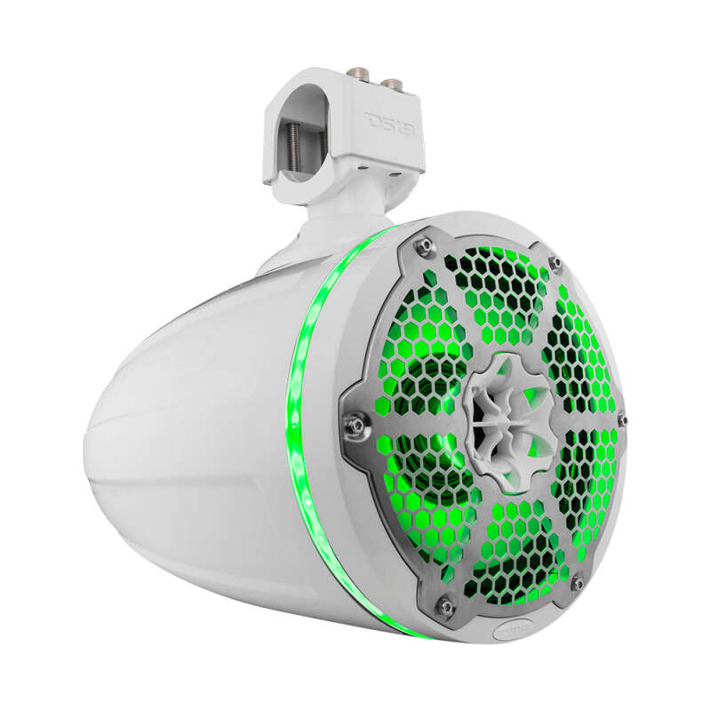 DS18 Towers With Built In Driver And Passive Radiator Tower 8in 1in 180 Watts RMS RGB LEDs White