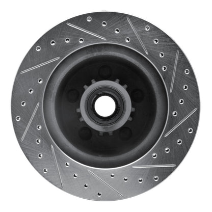 R1 Concepts R1 76-81 Chrysler Newport Front Left Drilled & Slotted Silver Brake Rotor