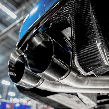 Stainless Works 22-25 Cadillac CT5-V Blackwing Axle Back Exhaust - Black Chrome Tips