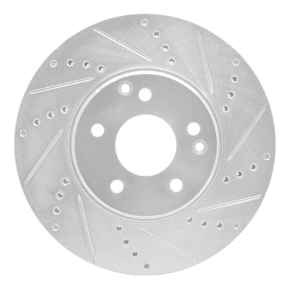 R1 Concepts R1 96-11 Chrysler Crossfire Front Right Drilled & Slotted Silver Brake Rotor