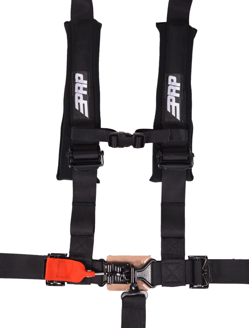 PRP Seats PRP 5.2 Harness with Shoulder Straps Sewn to Lap- Black