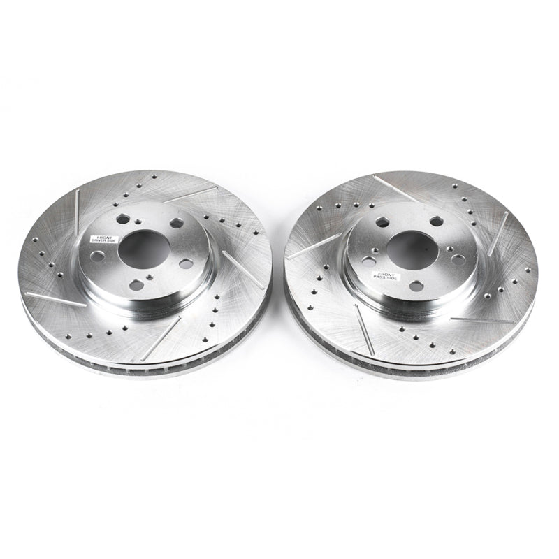 PowerStop Power Stop 94-99 Toyota Celica Front Evolution Drilled & Slotted Rotors - Pair