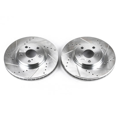 PowerStop Power Stop 94-99 Toyota Celica Front Evolution Drilled & Slotted Rotors - Pair