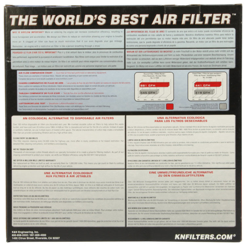 K&N Engineering K&N Filter Universal Air Filter Carbon Fiber Top With 6in Flange x 7.5in Base x 6in H