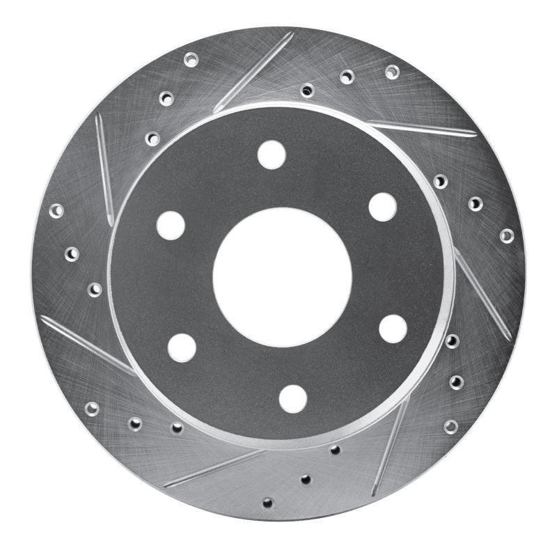 R1 Concepts R1 88-91 Chevrolet K1500 Front Left Drilled & Slotted Silver Brake Rotor