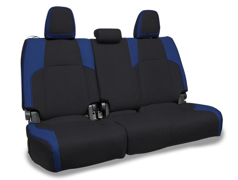 PRP Seats PRP 2024 Toyota Tacoma Rear Bench Covers - Black and Blue
