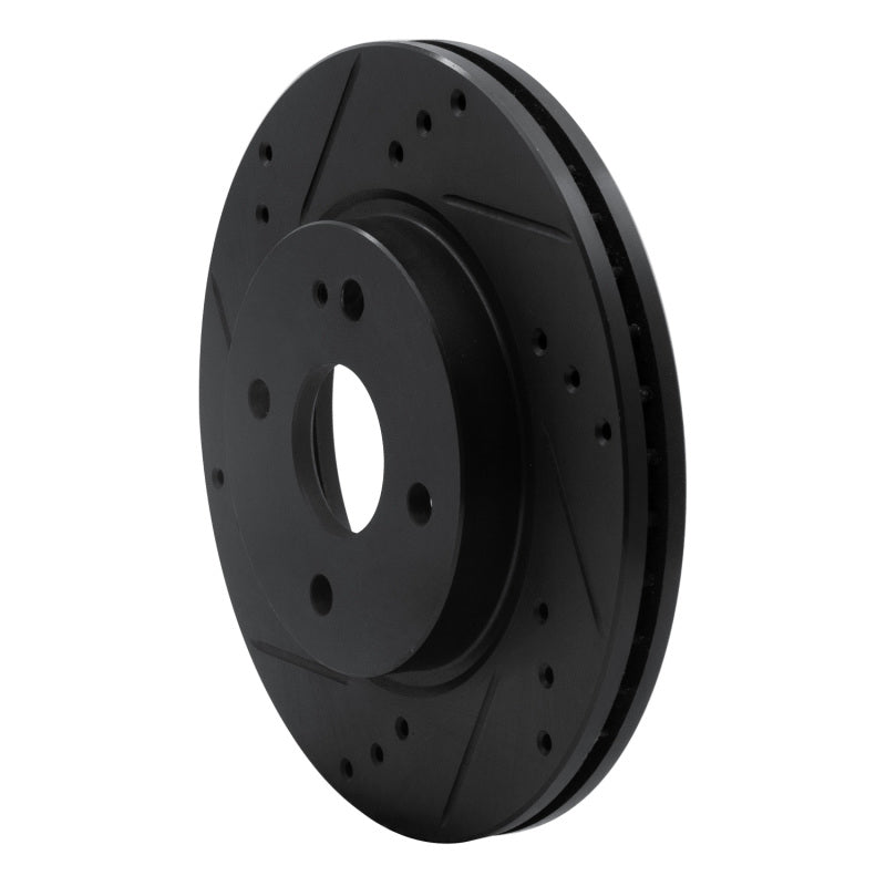 R1 Concepts R1 11-15 Mazda 2 (Mexico) Front Left Drilled & Slotted Black Brake Rotor