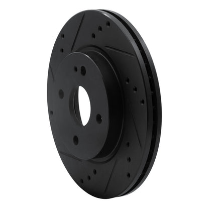 R1 Concepts R1 11-15 Mazda 2 (Mexico) Front Left Drilled & Slotted Black Brake Rotor