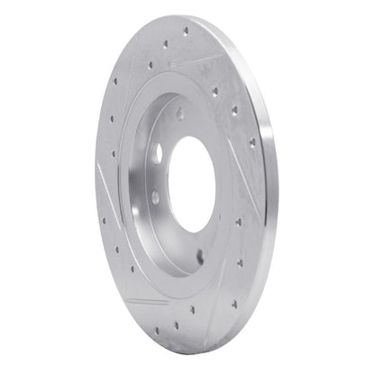 R1 Concepts R1 71-89 Peugeot 504 Rear Right Drilled & Slotted Silver Brake Rotor