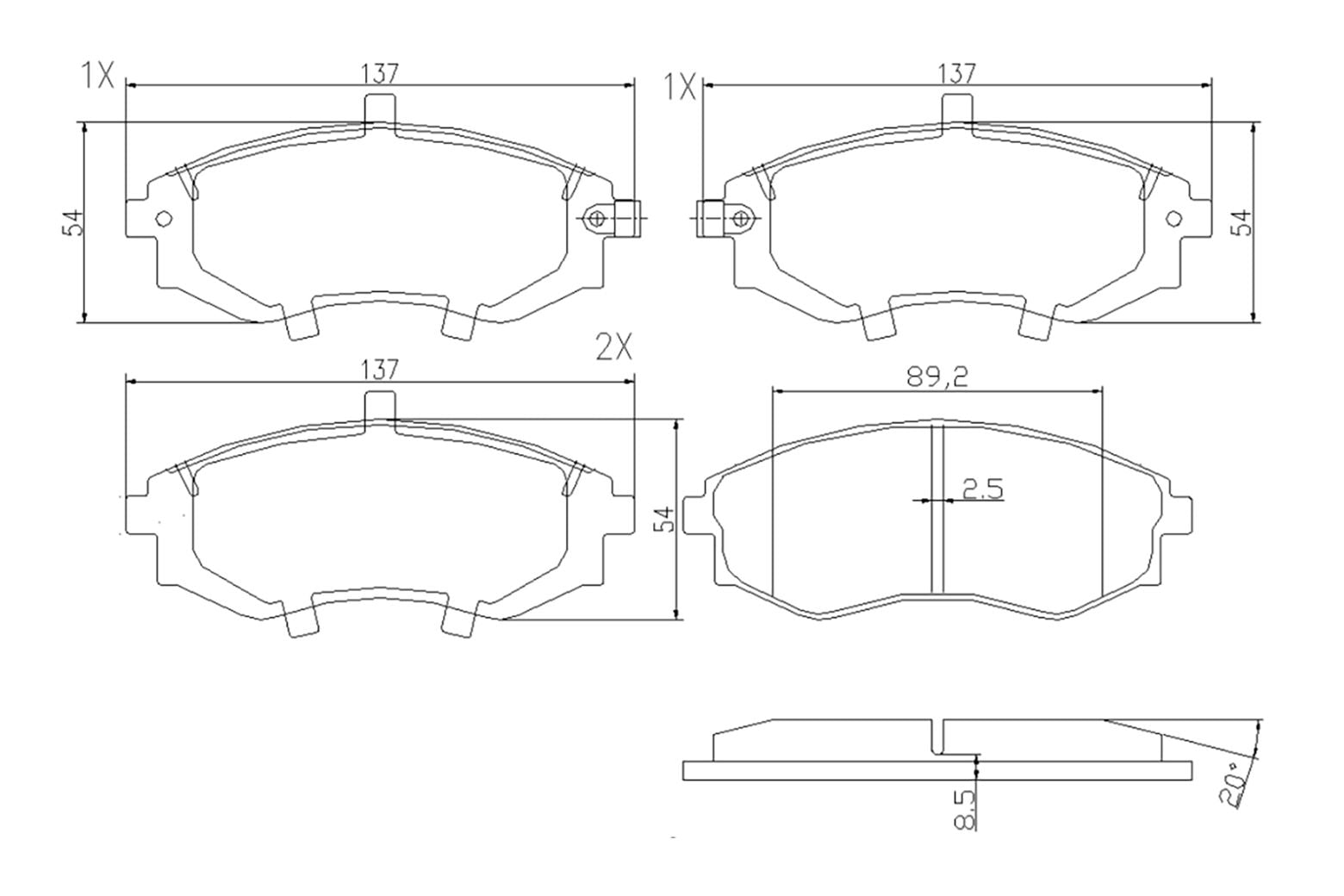 BOGAP Y8210109 Brake Pad Set, Disc Brake | ML Performance Car Parts