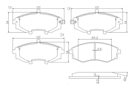 BOGAP Y8210109 Brake Pad Set, Disc Brake | ML Performance Car Parts