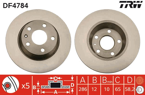 TRW MOTO DF4784 Brake Disc