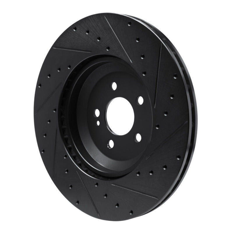 R1 Concepts R1 17-23 Mercedes-Benz E43 AMG Rear Left Drilled & Slotted Black Brake Rotor