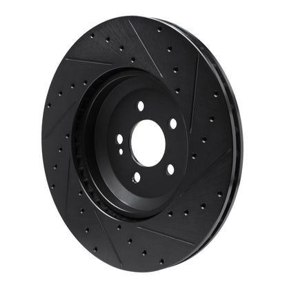 R1 Concepts R1 17-23 Mercedes-Benz E43 AMG Rear Left Drilled & Slotted Black Brake Rotor