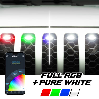 XKGLOW XK Glow XKmax Pre-Runner Style RGBW LED Grill Pods - 6pc