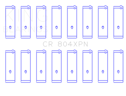 King Engine Bearings Ford 260ci 289ci 302 5.0L Windsor Performance Connecting Rod Bearing - Set of 8